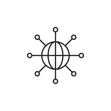 Global networking vector icon design template 스톡 일러스트