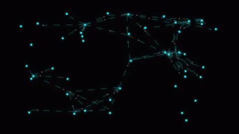 Global Neural Mesh Connectivity - 4K AI Network Data Visualization Loop1 Stock Footage 330957609