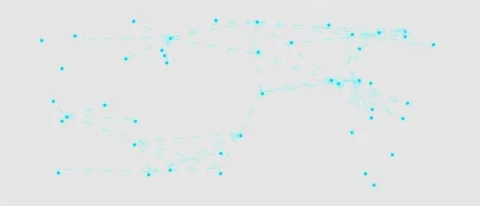 Global Neural Mesh Connectivity - 4K AI Network Data Visualization 21:9 Stock Footage 331195754