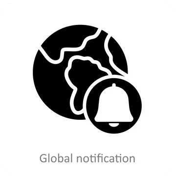 Global Notification Stock Illustration