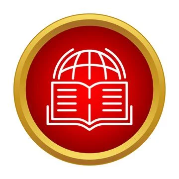 Global online education knowledge access learning icon 스톡 일러스트