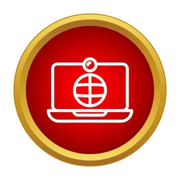 Global online network displaying internet connection on laptop screen Stock Illustration