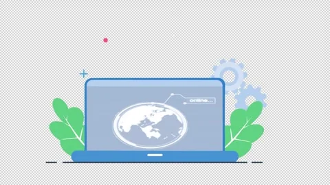 Global Online Technology Interface Stock Footage 321870416