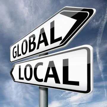 Global or local Stock Illustration