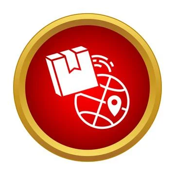 Global package delivery tracking and logistics services system 库存插图