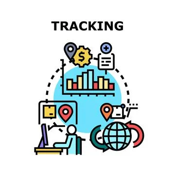 Global package tracking logistics and delivery system Stock Illustration