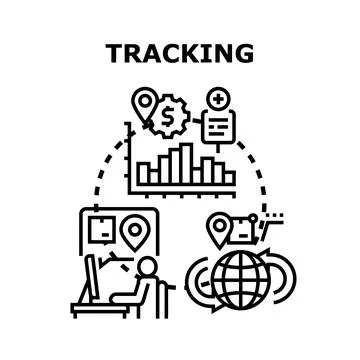 Global package tracking logistics and delivery system Stock Illustration