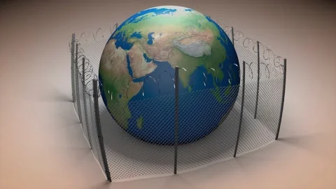 Global pandemic Lockdown measures, movement restriction.	 Video stock 192716289