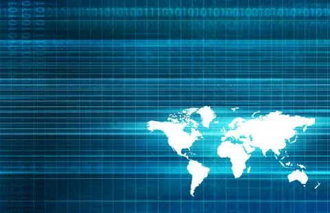 Global partners in export trade software art Stock Illustration