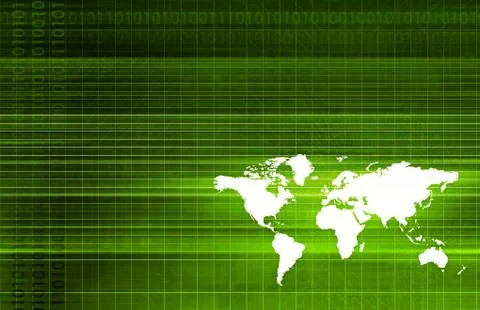 Global partners in export trade software art Stock Illustration
