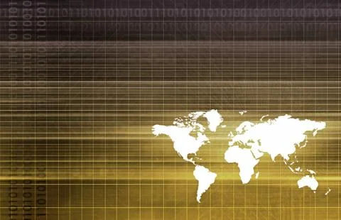 Global partners in export trade software art Stock Illustration
