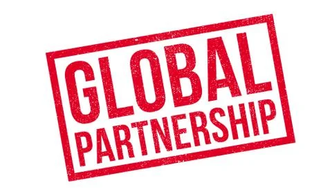 Global Partnership rubber stamp Stock Illustration