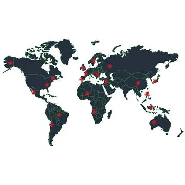Global performance map Illustrazione stock