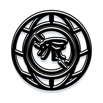Global pest control protecting environment worldwide icon Illustrazione stock