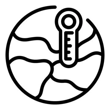 Global pollution icon outline vector. Ocean plastic Stock Illustration