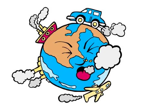 Global pollution Stock Illustration