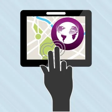 Global positioning system design Stock Illustration