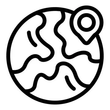 Global positioning system icon showing location on earth Stock Illustration