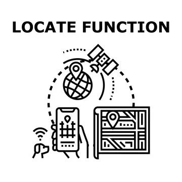 Global positioning system locating function concept Stockillustratie