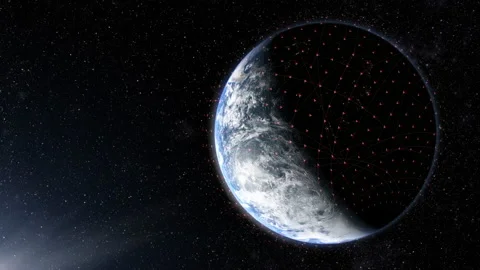 Global Positioning System of navigation satellites Stock Footage 196265799