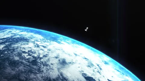 Global Positioning System of navigation satellites Stock Footage 250435493