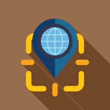 Global positioning system pinpointing location on digital map Stock Illustration
