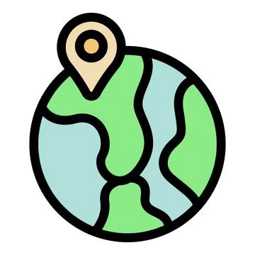 Global positioning system pinpointing location on planet earth Illustrazione stock