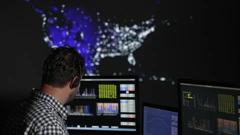 Global Power Outage seen from Grid Opera... | Stock Video | Pond5