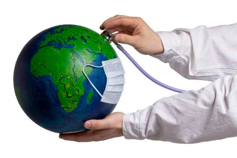 Global problems planet. COVID-19 coronavirus. Environmental pollution Stock Photos