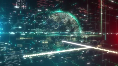 Global Programming Precision Code for Big Data and Network Analysis Stock Footage 255687158