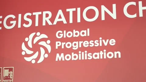 Global Progressive Mobilization forum kicks off in Barcelona, Barcelona, ES - 17 Stock Footage 332908545