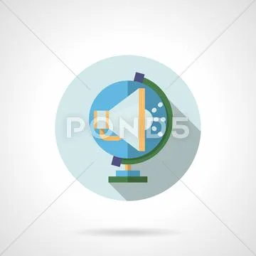 Global promotion flat vector icon Stock Illustration