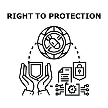 Global protection concept safeguarding security and digital data Stock Illustration