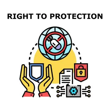 Global protection concept safeguarding security and digital data Stock Illustration