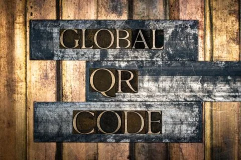 Global QR Code 스톡 일러스트