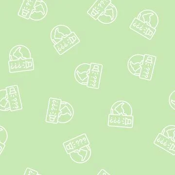Global question about goods line seamless pattern Stock Illustration