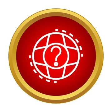 Global question mark icon identifying worldwide problem Stock Illustration