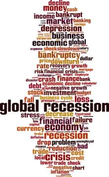 Global recession word cloud Stock Illustration