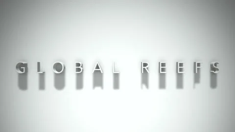 Global reefs 3D title animation with shadows on a white background 스톡 동영상 297816554