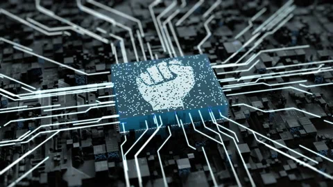 Global resistance on the Internet. Stock Footage 152354352