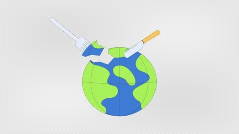 Global resource allocation 2D animation Stock Footage 337408998