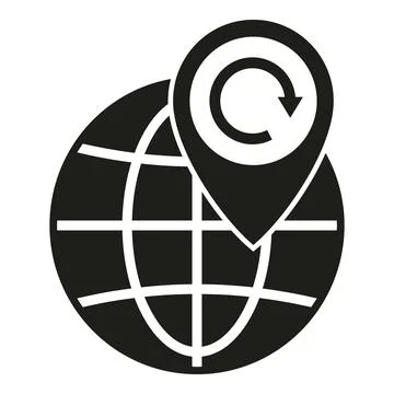 Global return box icon simple vector. Product delivery Stock Illustration
