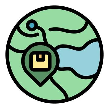 Global return product icon vector flat Stock Illustration