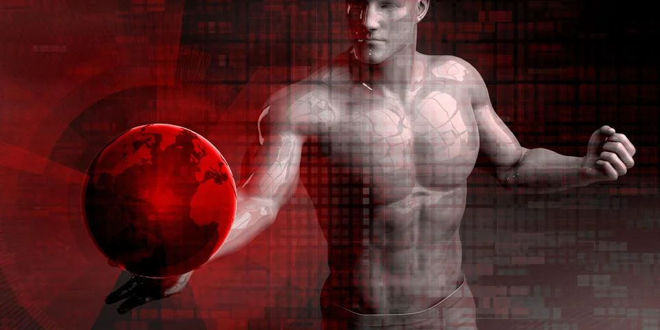 Global Risk Mitigation Through Virtual Strategy Interface 스톡 일러스트