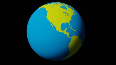 Global rotate around 360 degree in black background 3D rendering Stock Footage 106727698