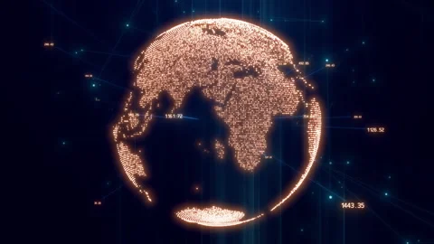 Global Rotate Connection Video stock 247167938