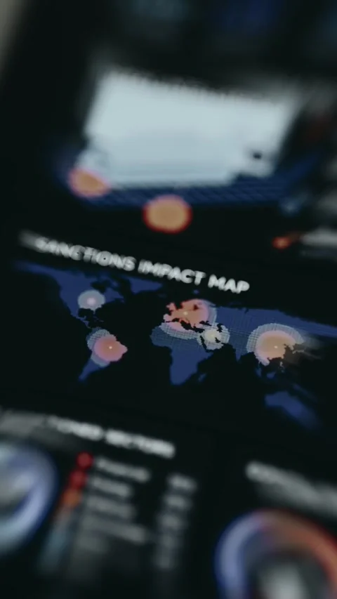 Global Sanctions Impact Map and Compliance Dashboard Видео 339426317