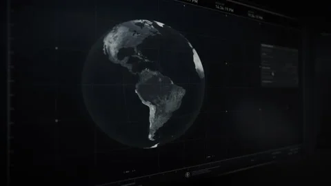 Global Satellite Data. Active Image Sources of Russia. Military Air Base. UI Stock Footage 149225351