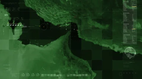 Global satellite surveillance map Iran Stock Footage 340606012