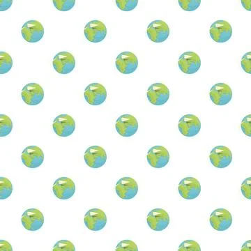 Global seamless pattern with paper planes traveling around earth 스톡 일러스트